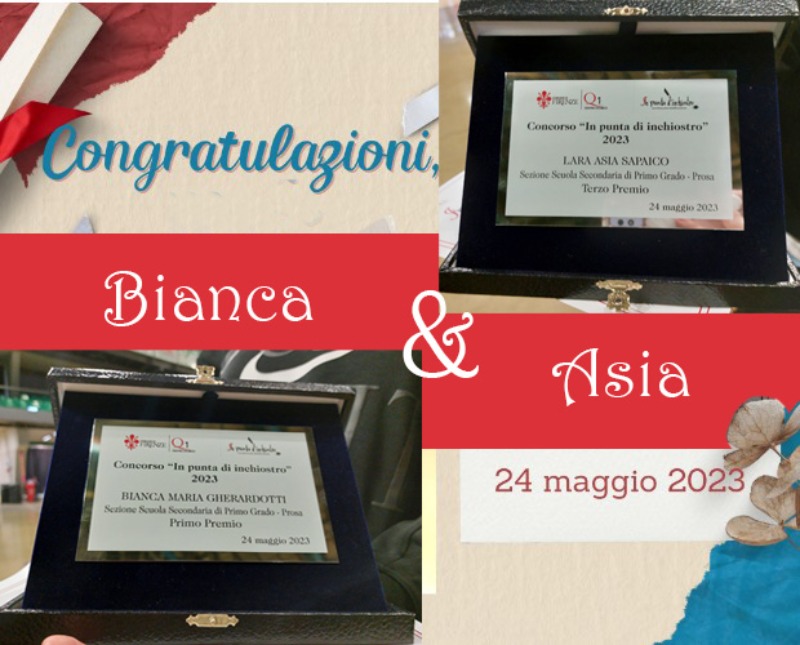 Bianca e asia vincitrici del concorso 